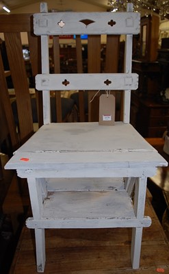 Lot 1370 - A white painted set of metamorphic steps
