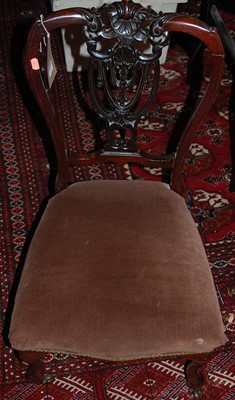 Lot 1391 - A late Victorian mahogany framed salon suite...
