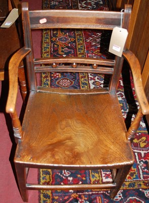 Lot 1400 - A 19th century elm and fruitwood Mendlesham...