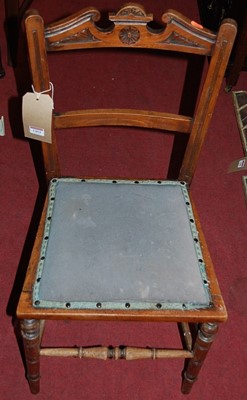 Lot 1404 - An early 20th century oak beech and tapestry...