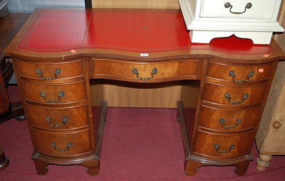 Lot 1419 - A reproduction mahogany, flame mahogany and...
