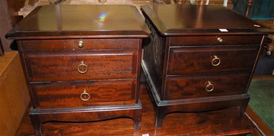 Lot 1426 - A pair of Stag Minstrel two-drawer bedside...
