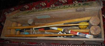 Lot 1434 - A boxed Thors croquet set by Slazenger, in...