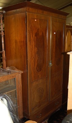 Lot 1438 - An Edwardian mahogany, flame mahogany and...