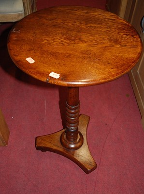 Lot 1443 - A pair of contemporary oak circular fixed top...