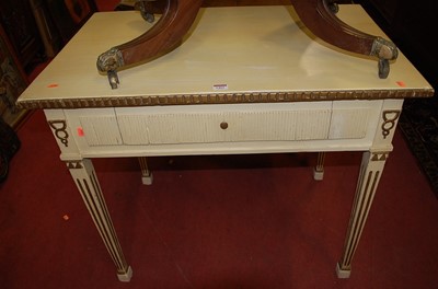 Lot 1461 - A French style cream and gilt painted single...