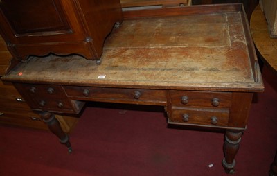 Lot 1464 - A mid-Victorian mahogany three-quarter raised...