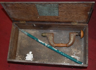 Lot 1465 - A 19th century mahogany hinge top tool chest...