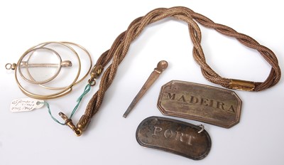 Lot 341 - A circa 1830s silver decanter collar for Port;...
