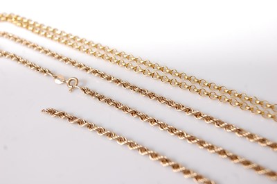 Lot 355 - A modern 9ct gold ropetwist necklace, 4.8g...