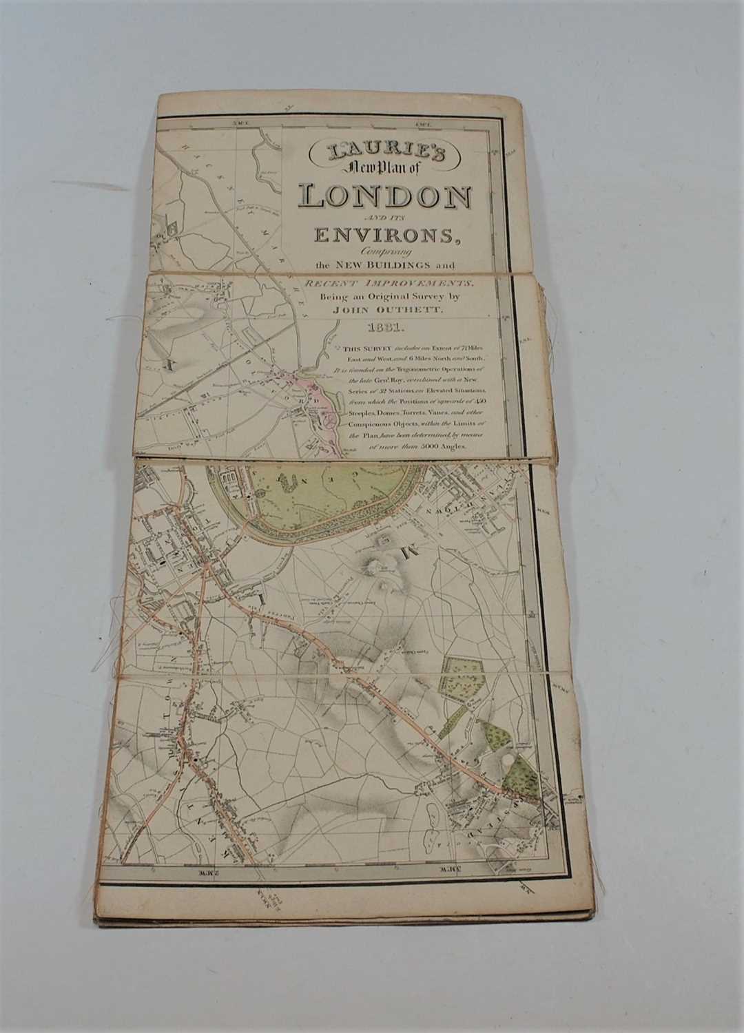 Lot 486 - Laurie's New Plan Map of London and its...