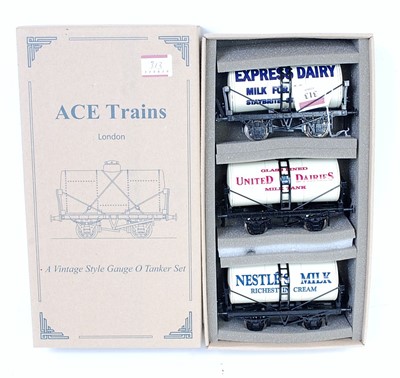 Lot 313 - ACE Trains Set G/IM4 three milk tank wagons:-...