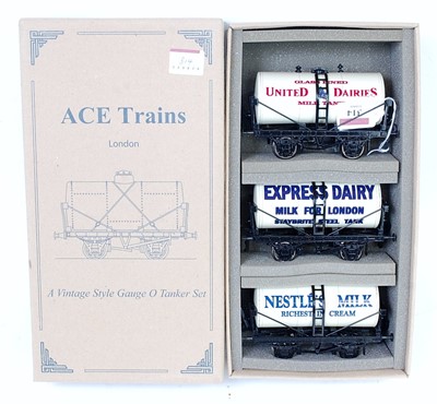 Lot 314 - ACE Trains Set G/IM4 three milk tank wagons:-...