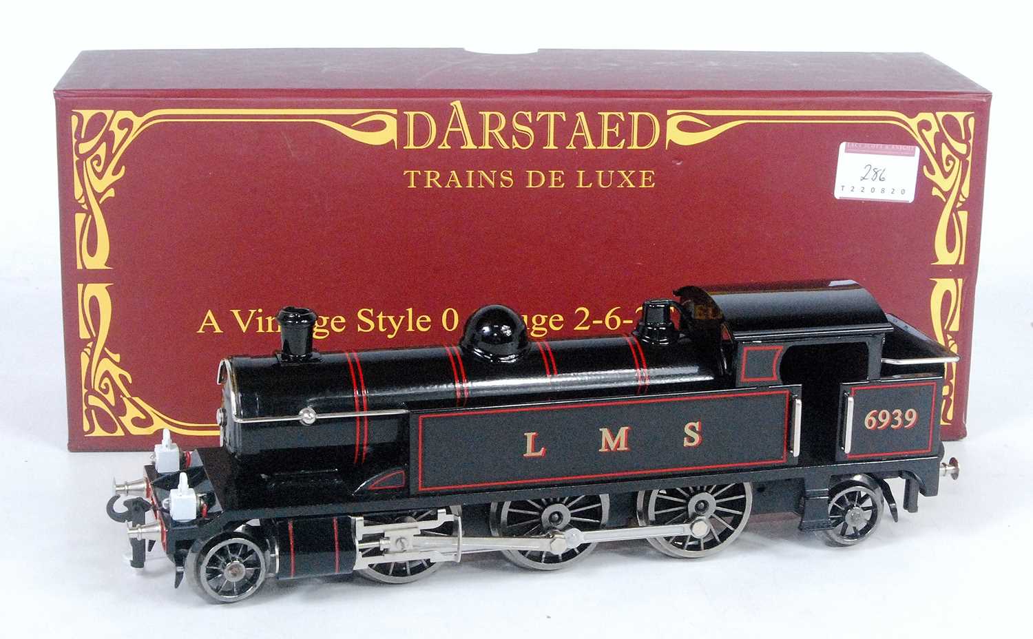 Lot 286 - Darstaed 2-6-2 tank loco LMS black 6939, with...