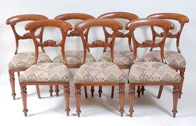 Lot 1520 - A set of seven early Victorian faded mahogany...