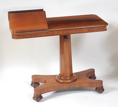 Lot 1500 - A William IV rosewood pedestal reading table,...