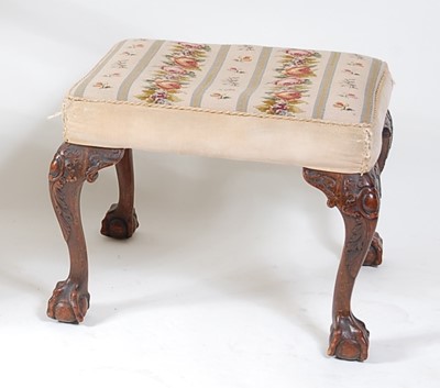 Lot 1552 - A mahogany framed dressing stool, in the...