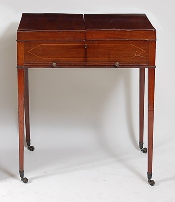 Lot 1573 - A late Georgian mahogany gentleman's dressing...