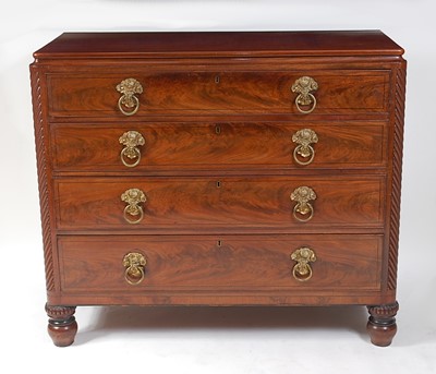 Lot 1536 - A George IV Scottish mahogany chest, having...