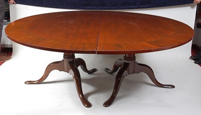 Lot 1519 - A 19th century mahogany twin pedestal dining...