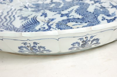 Lot 1347 - A Chinese export blue and white decorated...