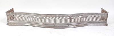 Lot 1542 - A George III cut steel serpentine front fire...