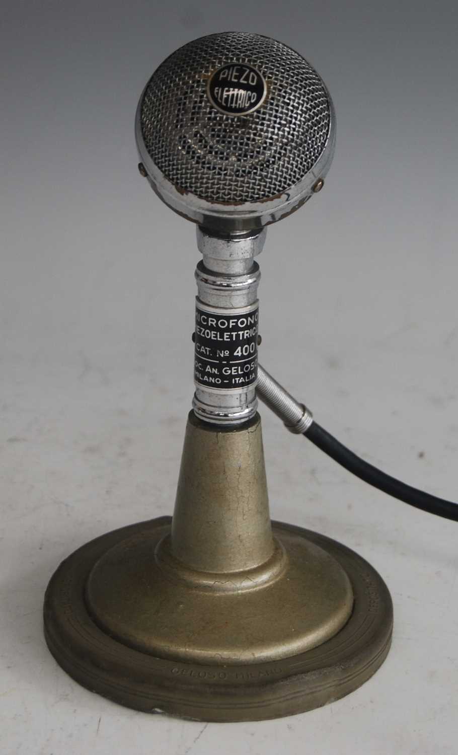 Lot 641 - A 1950's Italian Piezoelectrico microphone