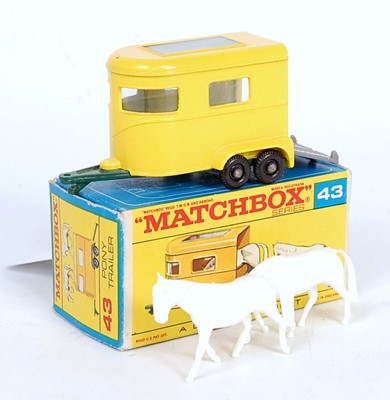 Lot 2312 - A Matchbox No. 43 pony trailer comprising of...