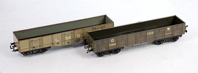 Lot 346 - Two Hornby no. 2 high capacity wagons:-...