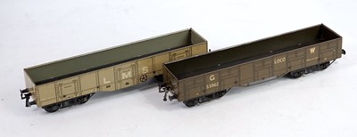 Lot 347 - Two Hornby no. 2 high capacity wagons:-...
