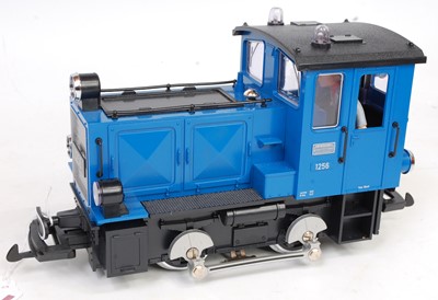 Lot 371 - LGB 0-4-0 diesel shunter no. 1256 blue/black...