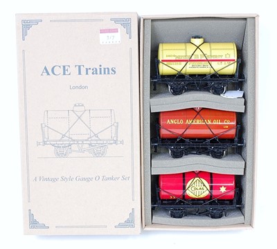 Lot 317 - ACE Trains set 4 - G/1 of 3 tank wagons:-...