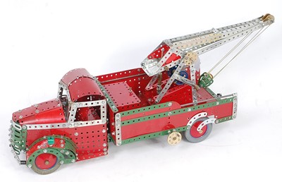 Lot 3206 - A home-made model of a Meccano breakdown lorry,...