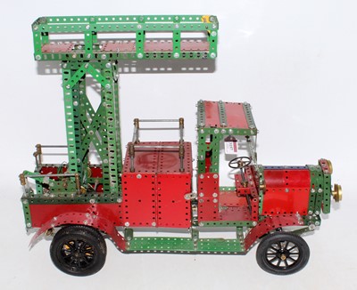 Lot 3157 - A Meccano home-built model of mainly 1950s red...