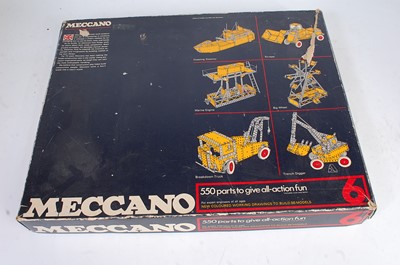 Lot 3223 - A Meccano blue & yellow accessory outfit and...