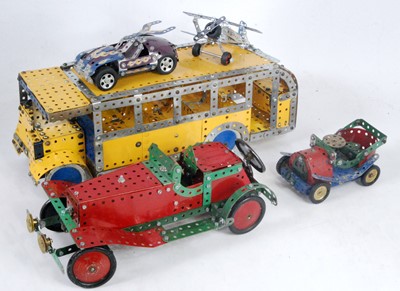 Lot 3230 - A collection of various home-built Meccano...