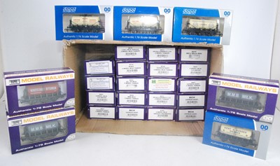 Lot 979 - Large box containing 26 6-wheel tank wagons,...