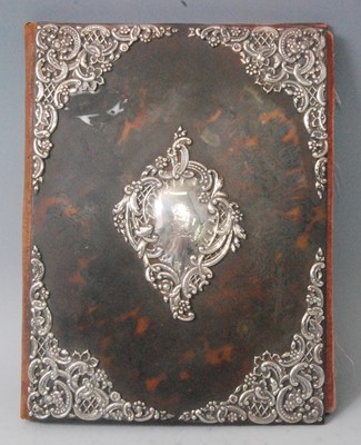 Lot 1136 - A late Victorian tortoiseshell and silver...