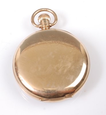 Lot 1200 - A Gents 9ct yellow gold open face pocket watch,...
