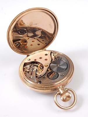 Lot 1200 - A Gents 9ct yellow gold open face pocket watch,...
