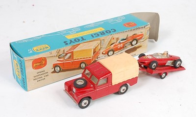 Lot 1652 - A Corgi Toys gift set No. 17 Land Rover with...