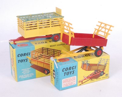 Lot 1668 - A Corgi Toys farming attachment diecast group...