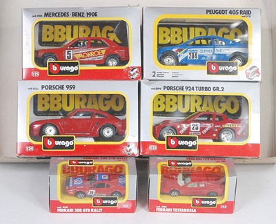 Lot 2764 - Six various boxed Bburago 1/25 and 1/43 scale...