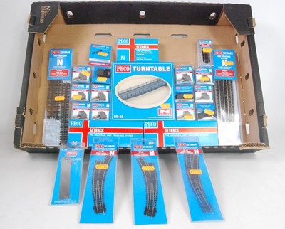 Lot 1022 - Quantity of boxed and packeted Peco N gauge...