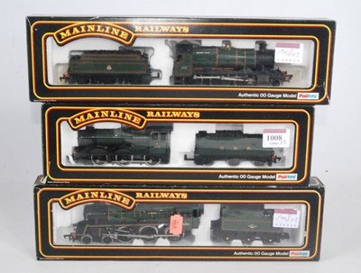 Lot 1008 - Three Mainline engines and tenders green BR...