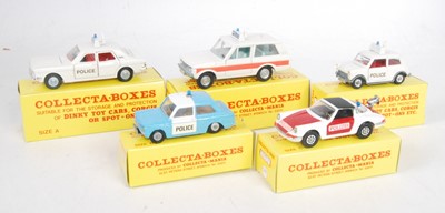 Lot 2038 - Five various boxed Dinky Toy repainted...