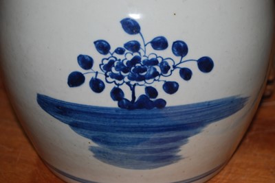 Lot 24 - A Chinese stoneware blue & white ginger jar...