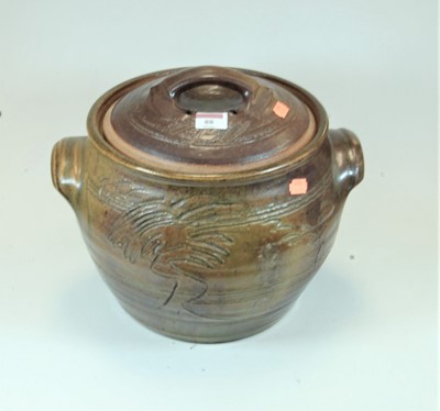Lot 88 - A mid-20th century stoneware jar and cover, of...