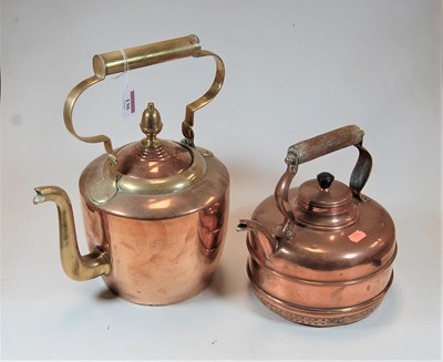 Lot 130 - An early 20th century copper range kettle...