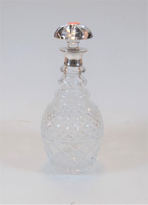 Lot 204 - A William IV style cut glass triple ringneck...